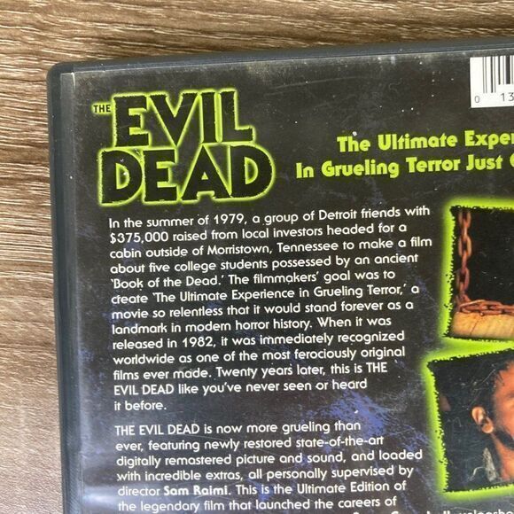 The Evil Dead 1982, DVD 1 Disc Set Case 013131190397 Horror Zombie‎ - Picture 5 of 12